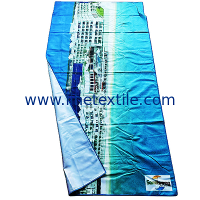 Large customized Sand Proof sublimation digital print Beach Blanket towel blank waterproof material microfiber beach tow