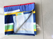 100% Cotton thick stripe rainbows beach towel with logo custom print organic cotton beach towel