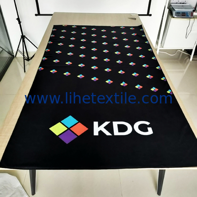 Wholesale Custom Digital Printed Microfiber 100% polyester Beach Towel With  Logo Black Oversize Beach Towel
