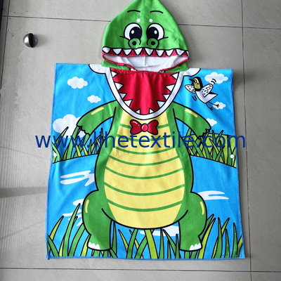 Plain Hooded Beach Towel for Kids - Soft Comfortable Microfiber Toddlers Hooded Towel Poncho for 2-8 Years Children Boys