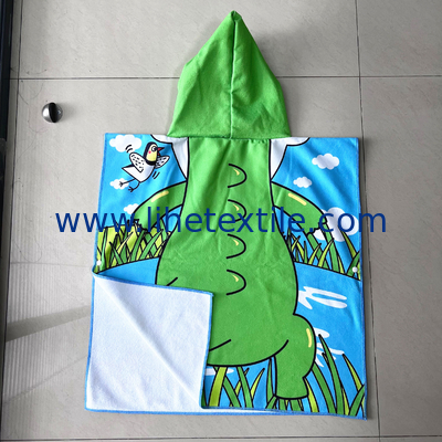Plain Hooded Beach Towel for Kids - Soft Comfortable Microfiber Toddlers Hooded Towel Poncho for 2-8 Years Children Boys
