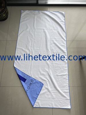 custom beach towel high quality 100% microfiber oversized thick beach towel microfiber beach towel with plastic case