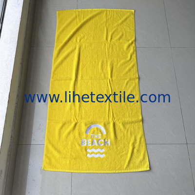100% Cotton oversized thick beach towel fluffy beach towel cotton with custom logo embroidered beach towels