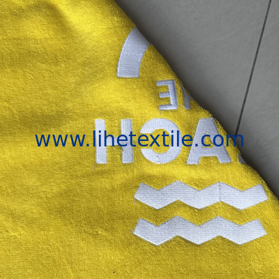 100% Cotton oversized thick beach towel fluffy beach towel cotton with custom logo embroidered beach towels