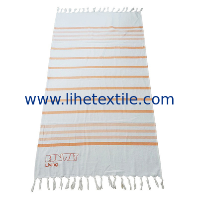 Custom Logo Soft Towels 100% Turkey Cotton Luxury OEM Set Wholesale High Quality Embroidered Sand Free Turkish Beach Tow