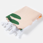 Custom wholesale personalized 100% cotton printed peshtemal Turkish beach towels with tassels