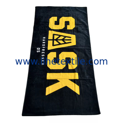 custom Highly absorbent 100% cotton digital print beach towel custom print 100% cotton beach towel