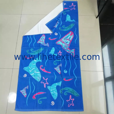 100% cotton digital print beach towel custom print with logo