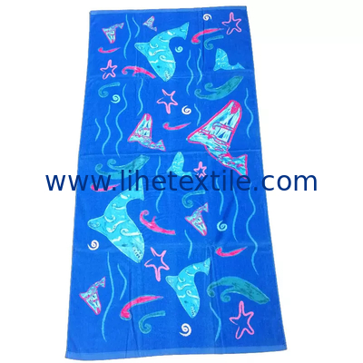 100% cotton digital print beach towel custom print with logo