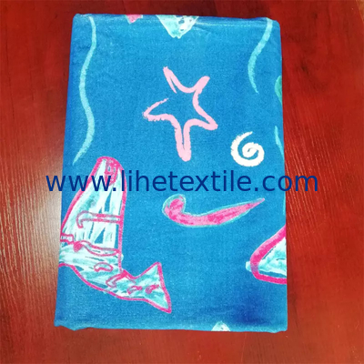 100% cotton digital print beach towel custom print with logo