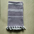 2022 High Quantity Turkish Beach Towel Custom Print Striped Fringed Sand Free Cotton Beach Towels