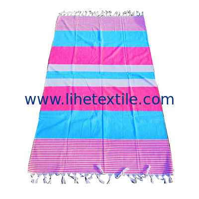 Oversized Stripe Turkish Beach Towel WithTassels Original 100% Cotton Turkish Beach Towel