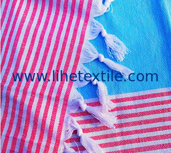 Oversized Stripe Turkish Beach Towel WithTassels Original 100% Cotton Turkish Beach Towel