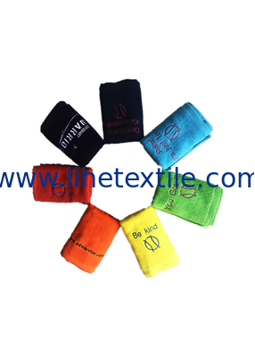 Wholesale custom all colors gym towel 100% cotton woven embroidery logo sport gym towel