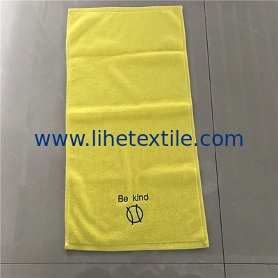 Wholesale custom all colors gym towel 100% cotton woven embroidery logo sport gym towel