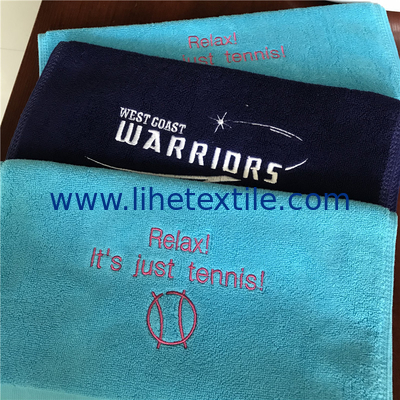 Wholesale custom all colors gym towel 100% cotton woven embroidery logo sport gym towel