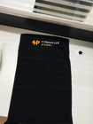 Wholesale customized 100% cotton embroidered logo black towel gym sports towel with pocket