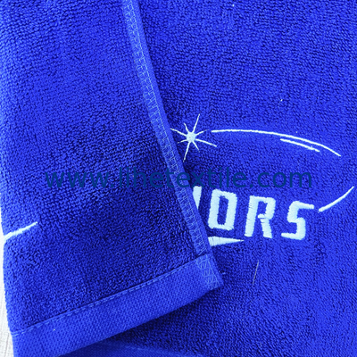 100%Cotton embroidery with logo custom embroidered waffle golf towel sublimation personalized sports towel