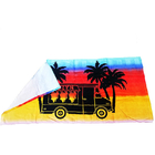 Large Beach Towel Reactive Printing 100% Organic Cotton Velour Terry Summer Bath Beach Towels