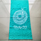 100% cotton velour custom design reactive printed beach towel large oversized logo beach towel