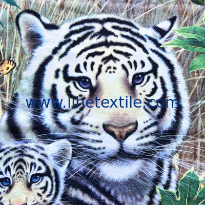 Recycled Microfiber sand less beach towels with digital printing tiger beach towel