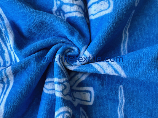 100% Cotton rectangle eco friendly beach towel sublimation recycled blue towel custom beach towel logo