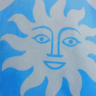 blue Goddess of Sun jacquard beach towel luxury high gsm 100% Cotton soft hawaii sunflower beach towel