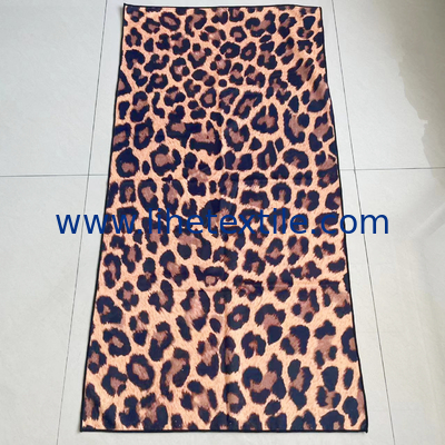 Rectangular beach towel Leopard print beach towel can be customized with microfiber sexy women beach towel