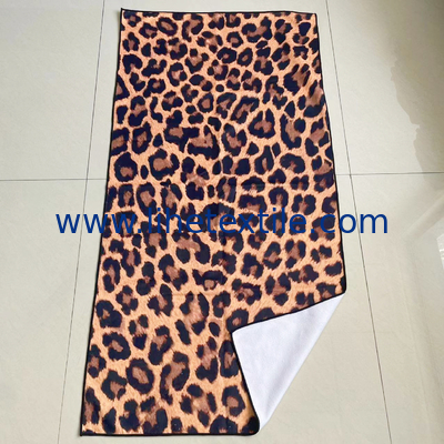 Rectangular beach towel Leopard print beach towel can be customized with microfiber sexy women beach towel