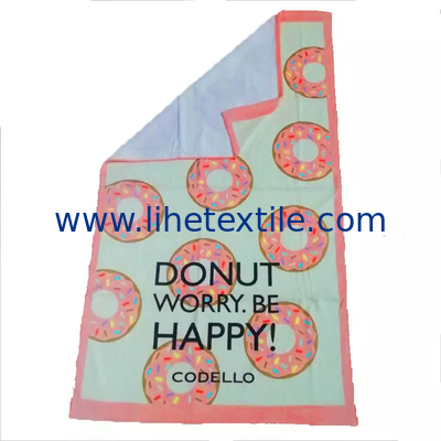 Factory OEM Custom Personalized Logo Reactive Printed 100% Cotton Terry Cotton Beach Towel