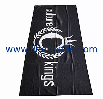 China wholesale extra large beach towel custom double side printed beach towel with logo microfiber suede beach towel