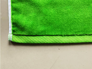 100% cotton beach towels velour custom design green and white stripe large over sized jacquard logo beach towel