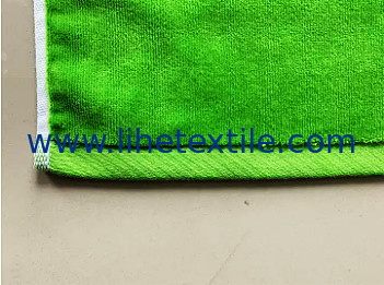 100% cotton beach towels velour custom design green and white stripe large over sized jacquard logo beach towel