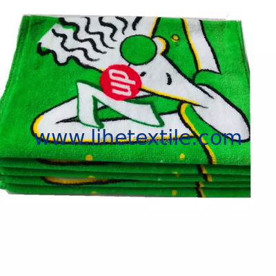 100% Cotton Luxury Custom Logo Beach Towel High Quality Sublimation Printing Cotton Velour Summer Beach Towels With Logo