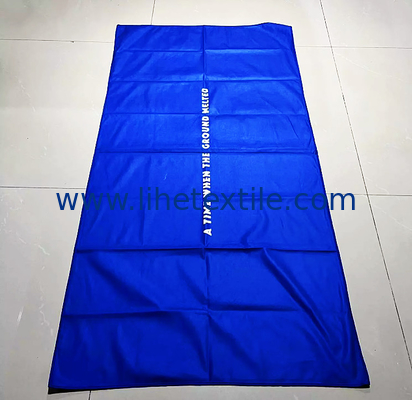Wholesale extra large microfibre beach towel digital printing sand free blue microfiber suede double side printed beach