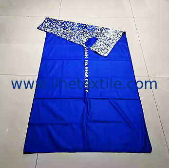 Wholesale extra large microfibre beach towel digital printing sand free blue microfiber suede double side printed beach