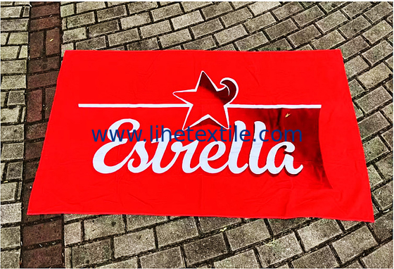 Factory price customized printing cotton terry beach towel cotton custom red beach towel with logo