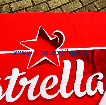 Factory price customized printing cotton terry beach towel cotton custom red beach towel with logo