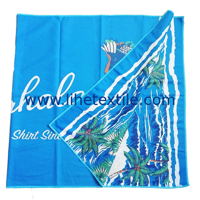 Promotion  custom printed  quick dry recycled microfiber suede beach sports gym towels sand free beach towel with logo
