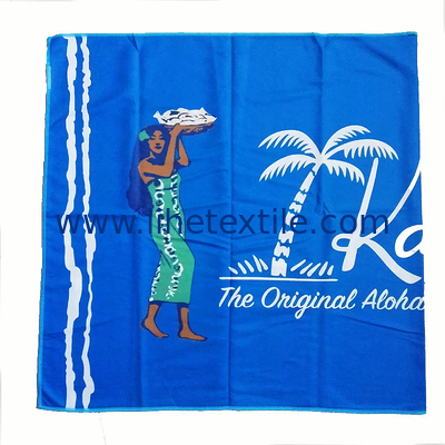 Promotion  custom printed  quick dry recycled microfiber suede beach sports gym towels sand free beach towel with logo