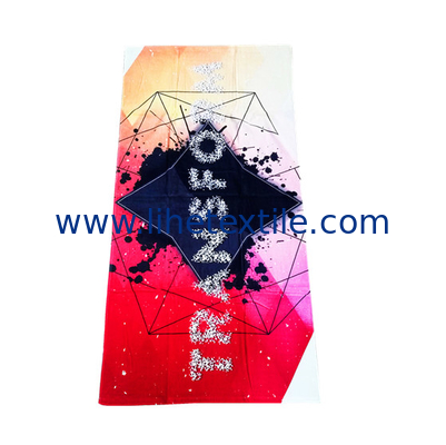 Wholesale custom pure cotton beach towels beach bath 100% cotton sand free  thin organic cotton terry beach towel