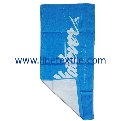 Factory OEM custom personalized logo reactive printed beach towels bath 100% cotton sublimation beach towels for sports