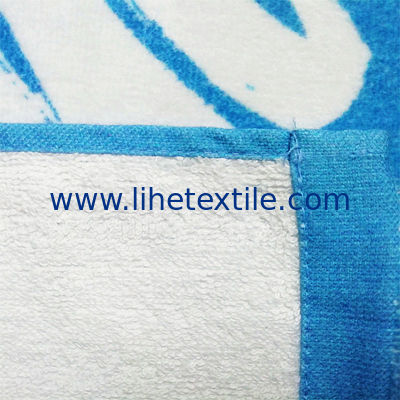 Factory OEM custom personalized logo reactive printed beach towels bath 100% cotton sublimation beach towels for sports