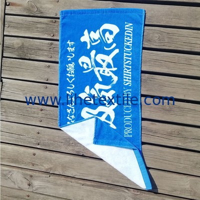 Hot selling high quality recycled blue custom  100% cotton thin organic cotton terry beach towel beach towel cotton prin