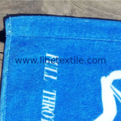 Hot selling high quality recycled blue custom  100% cotton thin organic cotton terry beach towel beach towel cotton prin