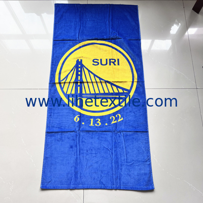 100% Cotton Terry Printed Towel Terry designer electric towel with designs for business quick dry beach towel