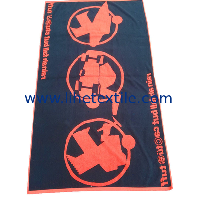 Hot sale high quality luxury jacquard heavy custom beach towel