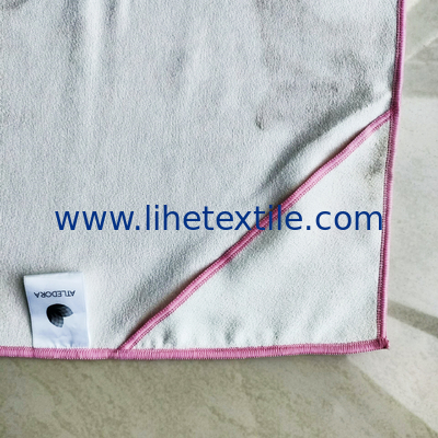 Custom High Quality Private Printed Logo Microfiber Ant Cloth Yoga Mat Towel beach towel with pocket