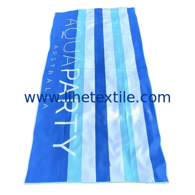 Wholesale Custom Print micro fiber Sand Free Waffle Beach Towel with Logo