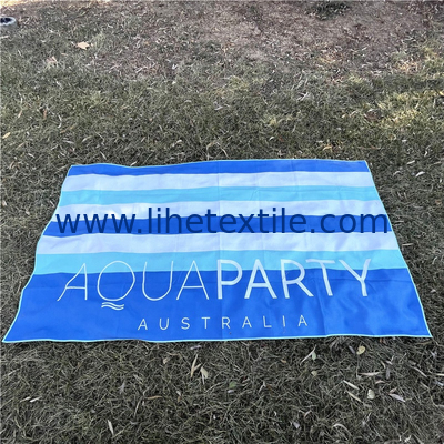 Wholesale Custom Print micro fiber Sand Free Waffle Beach Towel with Logo